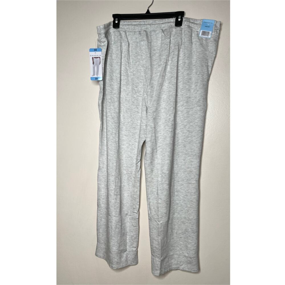 Danskin Scuba Straight Leg Pants Plus Size 3X Gray Joggers Sweatpants NWT